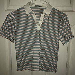 Striped Collared T- Shirt